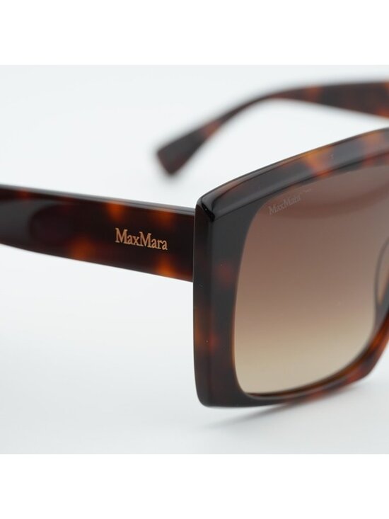 Max Mara MM0024 52F Sunglasses Havana Square Frame, Brown Gradient Lenses main image 8